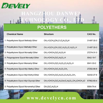 Polyalkylene Glycol Allyl Methyl POLYETHER MW1250 EO/PO 1/1 for Defoamer CAS No. 52232-27-6